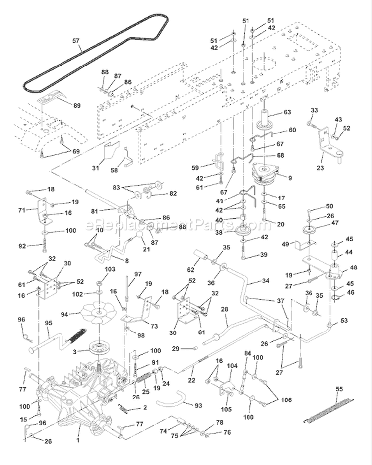 Page C Diagram and Parts List for 140 LTH  954001192A -1995-01 Husqvarna Lawn Tractor