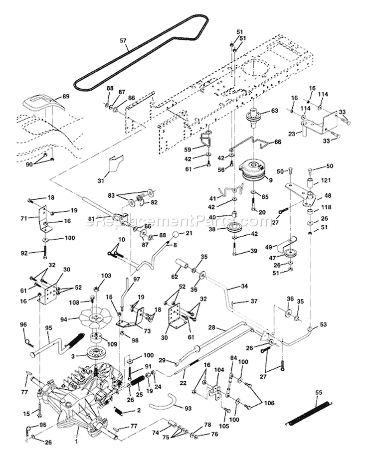 Page C Diagram and Parts List for 145 LTH  1997-12 Husqvarna Lawn Tractor