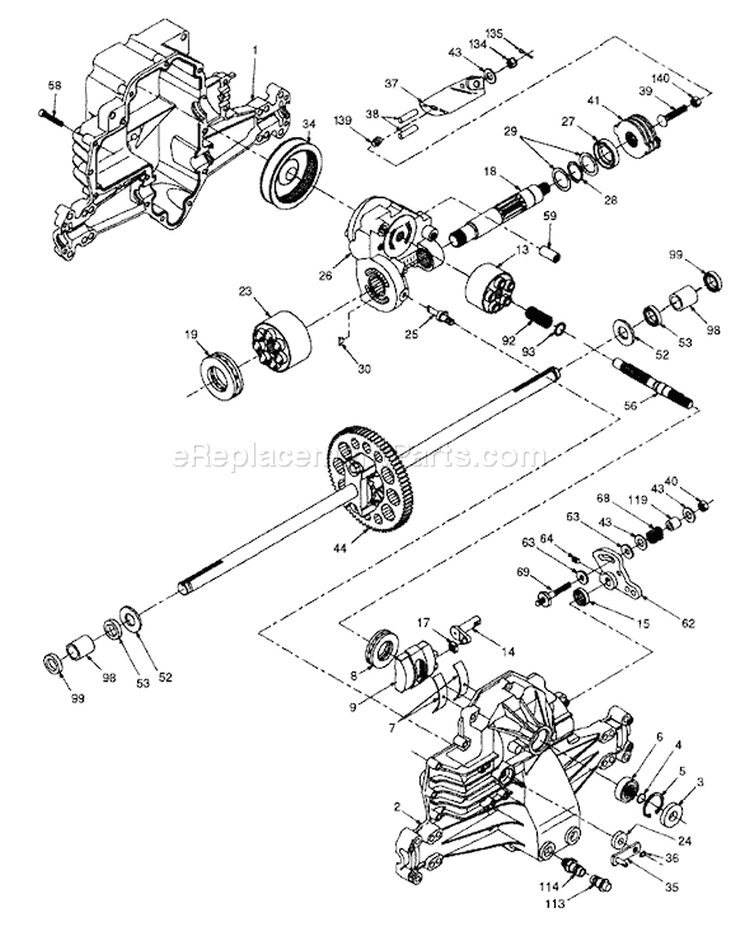 Page F Diagram and Parts List for 145 LTH  1997-12 Husqvarna Lawn Tractor
