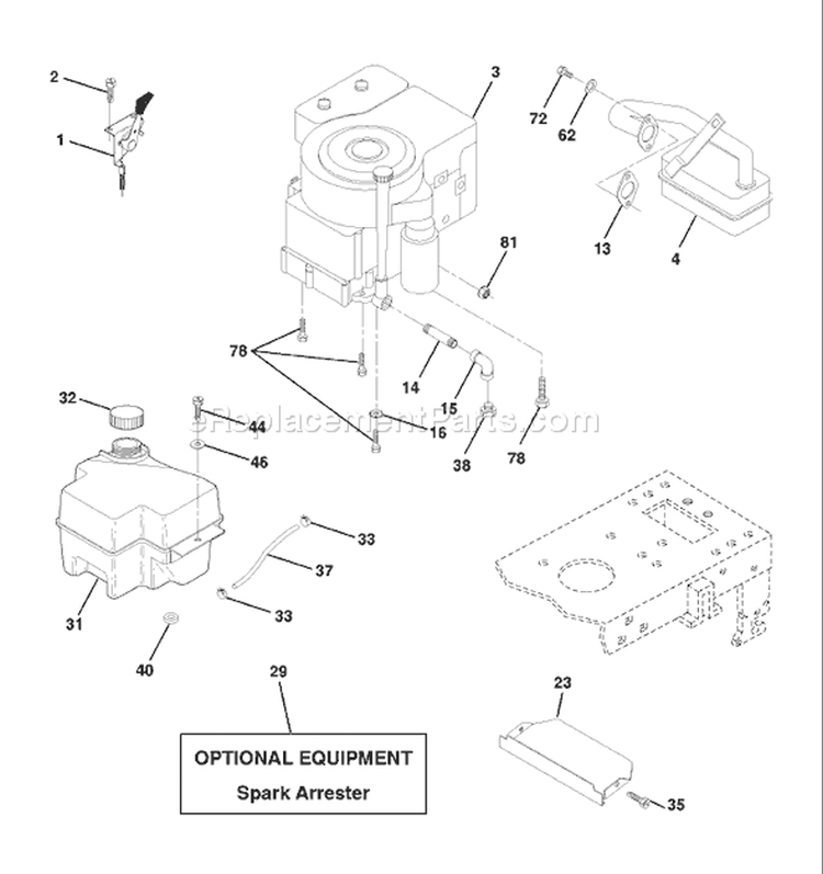 Page E Diagram and Parts List for 145 LTH  954140006D -1998-07 Husqvarna Lawn Tractor