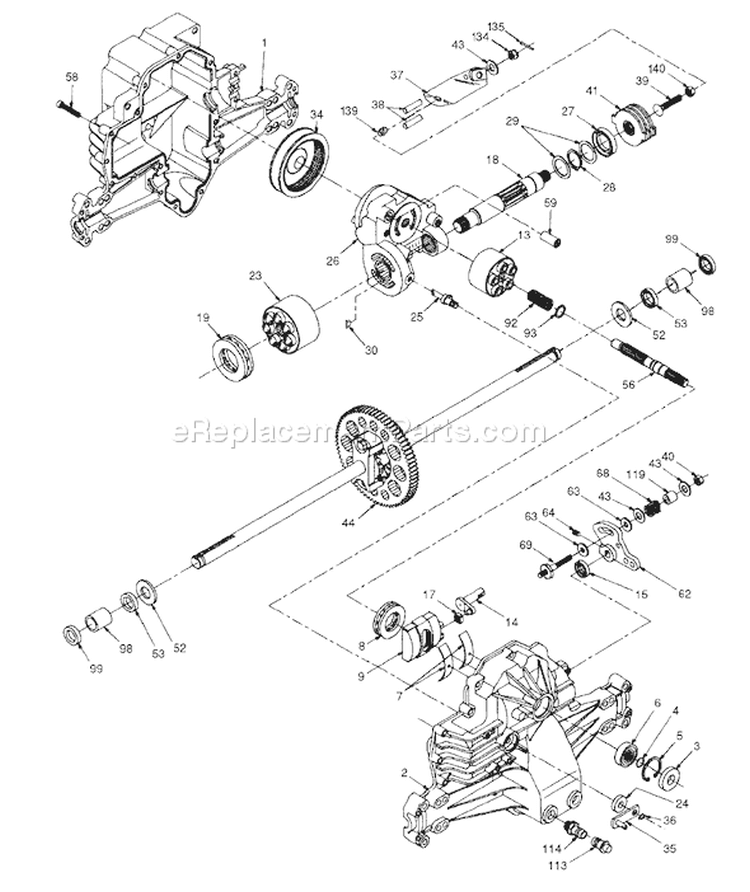 Page F Diagram and Parts List for 145 LTH  954140006D -1998-07 Husqvarna Lawn Tractor