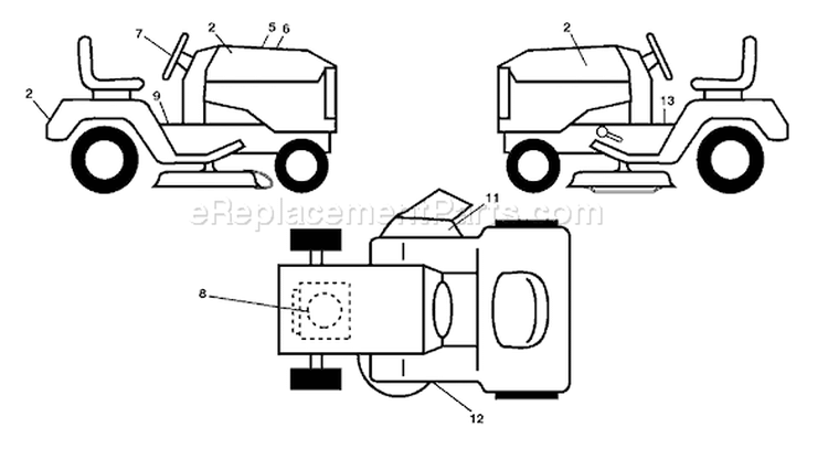 Page B Diagram and Parts List for 1538 LTH  96043003800 -2006-12 Husqvarna Lawn Tractor