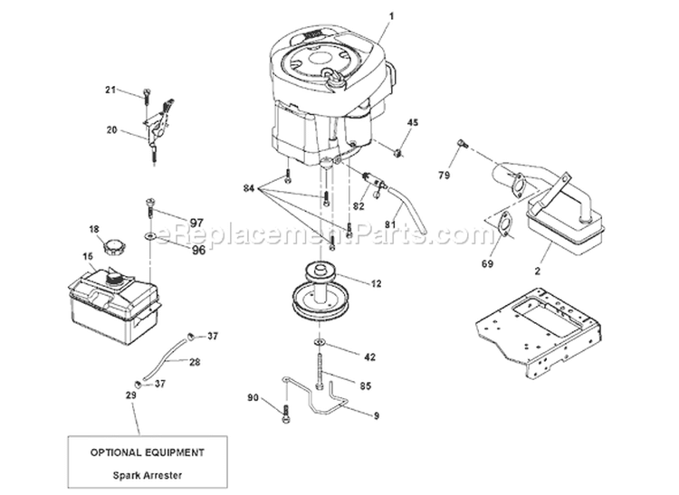 Page E Diagram and Parts List for 1538 LTH  96043003800 -2006-12 Husqvarna Lawn Tractor