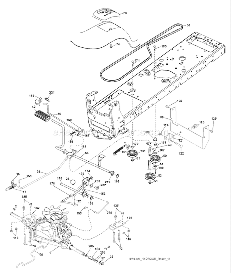 Page C Diagram and Parts List for 1538 LTH  96043003801 -2007-08 Husqvarna Lawn Tractor