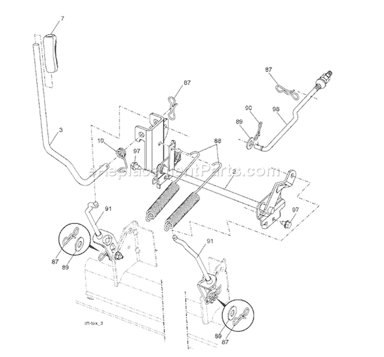 Page G Diagram and Parts List for 1538 LTH  96043003801 -2007-08 Husqvarna Lawn Tractor