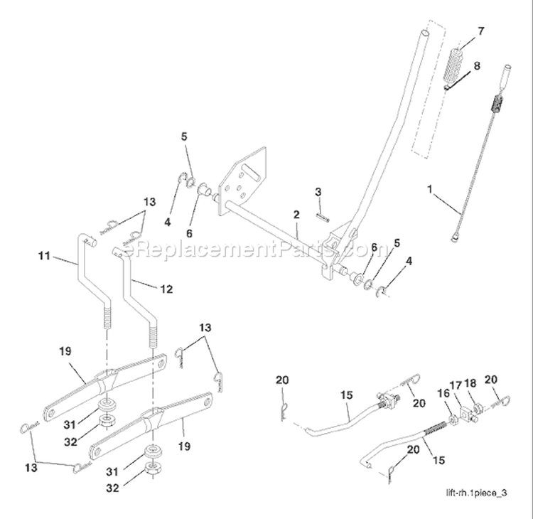 Page G Diagram and Parts List for 1542 LTH  96013000900 -2005-10 Husqvarna Lawn Tractor
