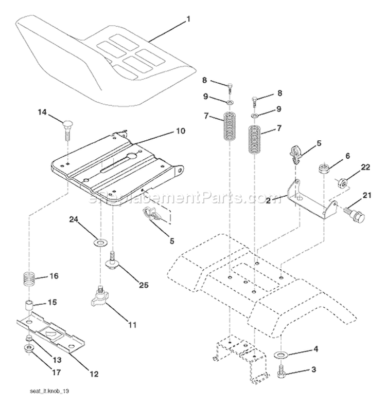 Page H Diagram and Parts List for 1542 LTH  96013000900 -2005-10 Husqvarna Lawn Tractor