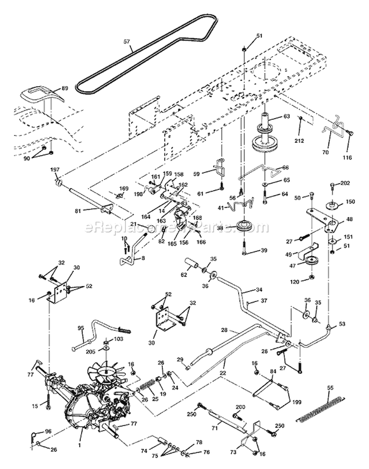 Page C Diagram and Parts List for 1742A LTH  954570376 -2002-11 Husqvarna Lawn Tractor
