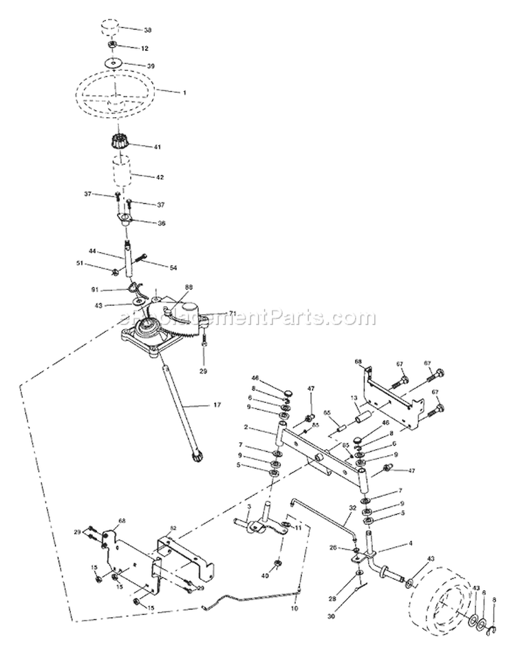 Page I Diagram and Parts List for 1742A LTH  954570376 -2002-11 Husqvarna Lawn Tractor