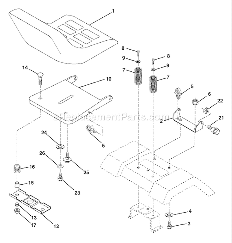 Page H Diagram and Parts List for 1742A LTH  954570376 -2002-11 Husqvarna Lawn Tractor
