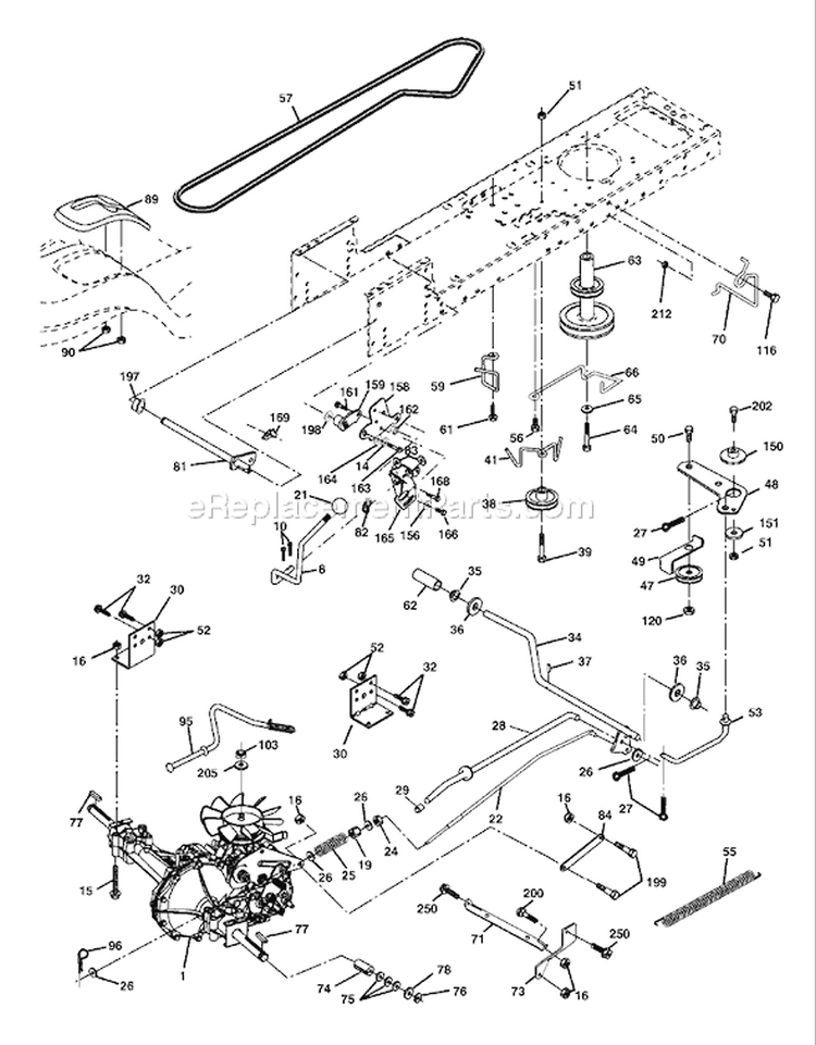 Page C Diagram and Parts List for 1742C LTH  954570376 -2003-02 Husqvarna Lawn Tractor