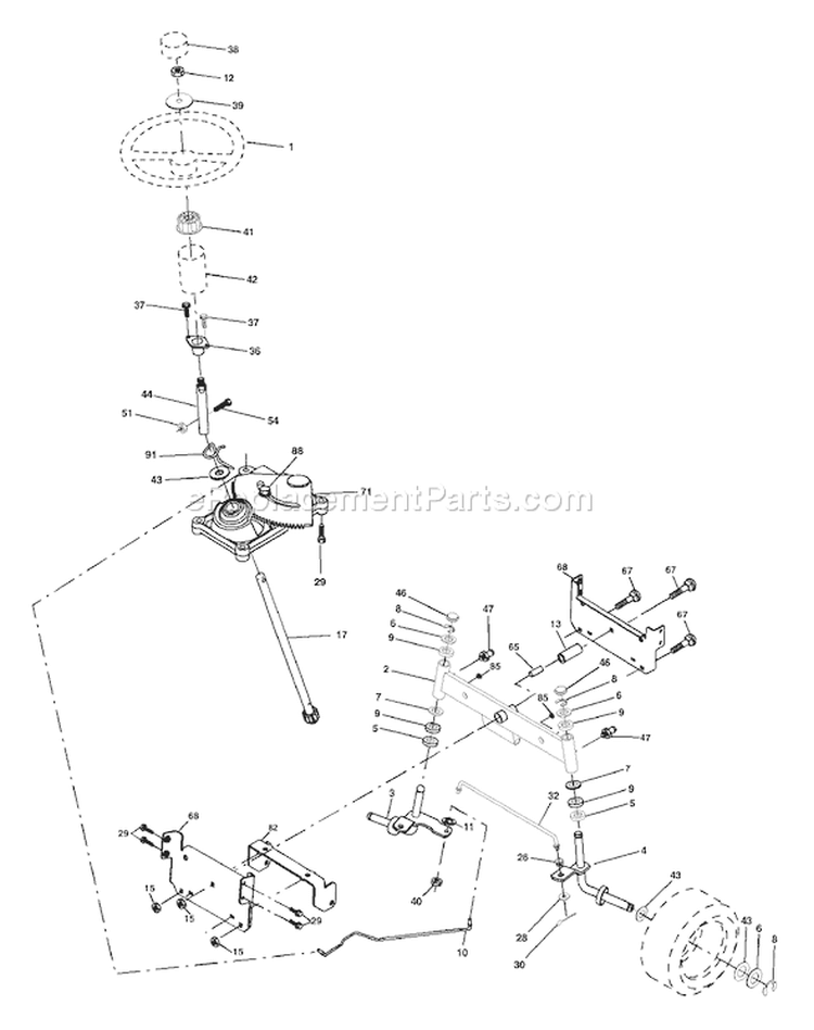 Page I Diagram and Parts List for 1742D LTH  954570376 -2003-05 Husqvarna Lawn Tractor