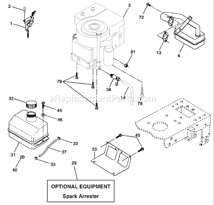 Page E Diagram and Parts List for 18542A LTH  954571731 -2003-11 Husqvarna Lawn Tractor