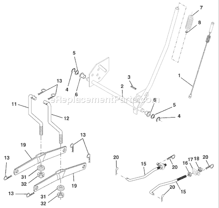 Page G Diagram and Parts List for 18542A LTH  954571731 -2003-11 Husqvarna Lawn Tractor