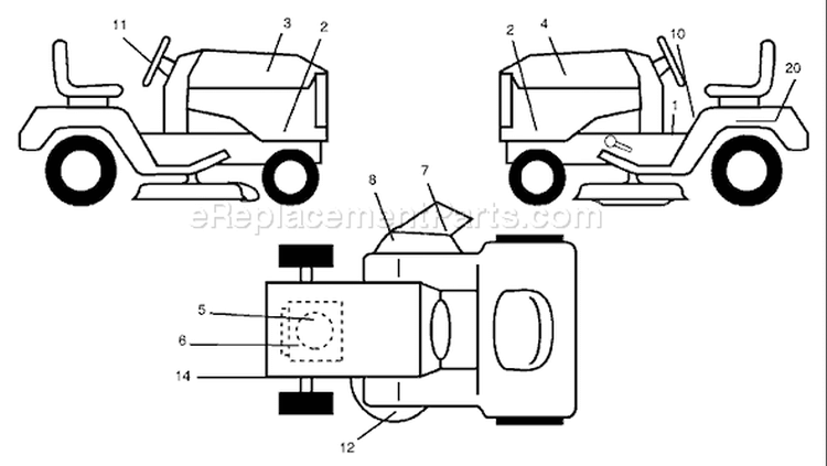Page B Diagram and Parts List for 18542B LTH  954571731 -2004-03 Husqvarna Lawn Tractor