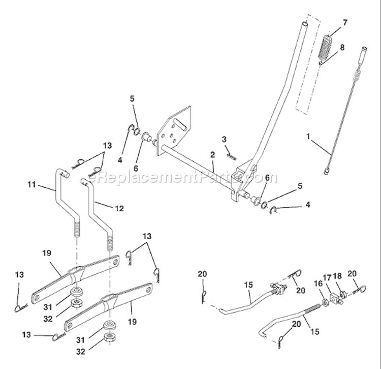 Page G Diagram and Parts List for 1742A LTH  954570376 -2002-11 Husqvarna Lawn Tractor