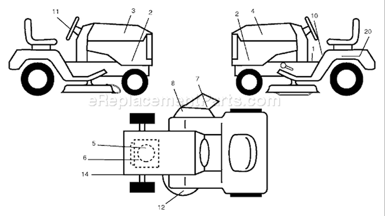 Page B Diagram and Parts List for 18542C LTH  954571731 -2004-08 Husqvarna Lawn Tractor