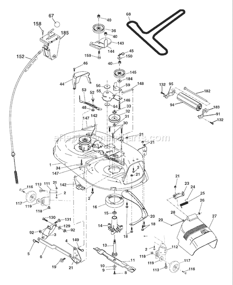 Page F Diagram and Parts List for 18542C LTH  954571731 -2004-08 Husqvarna Lawn Tractor