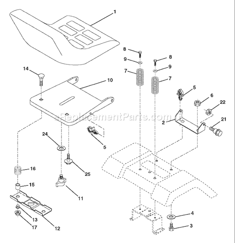 Page H Diagram and Parts List for 18542C LTH  954571731 -2004-08 Husqvarna Lawn Tractor