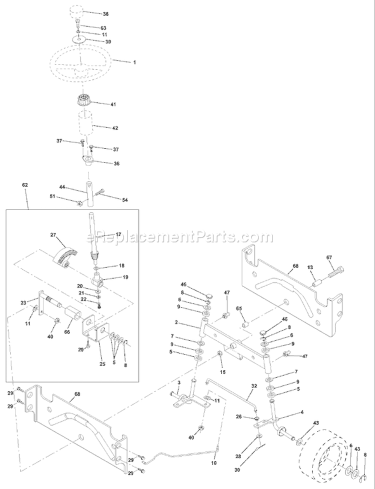 Page J Diagram and Parts List for LT120 LT 120 954140002A -1996-12 Husqvarna Lawn Tractor