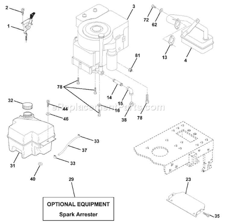 Page E Diagram and Parts List for LT120 LT 120 954140002A -1996-12 Husqvarna Lawn Tractor