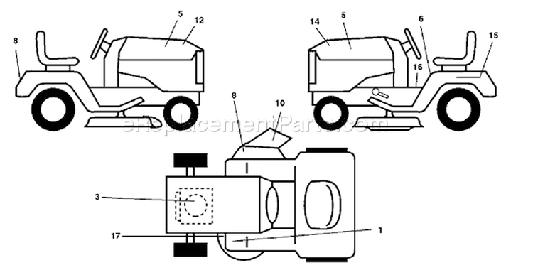 Page C Diagram and Parts List for LT120 LT 120 HCA -954140047 -1998-01 Husqvarna Lawn Tractor