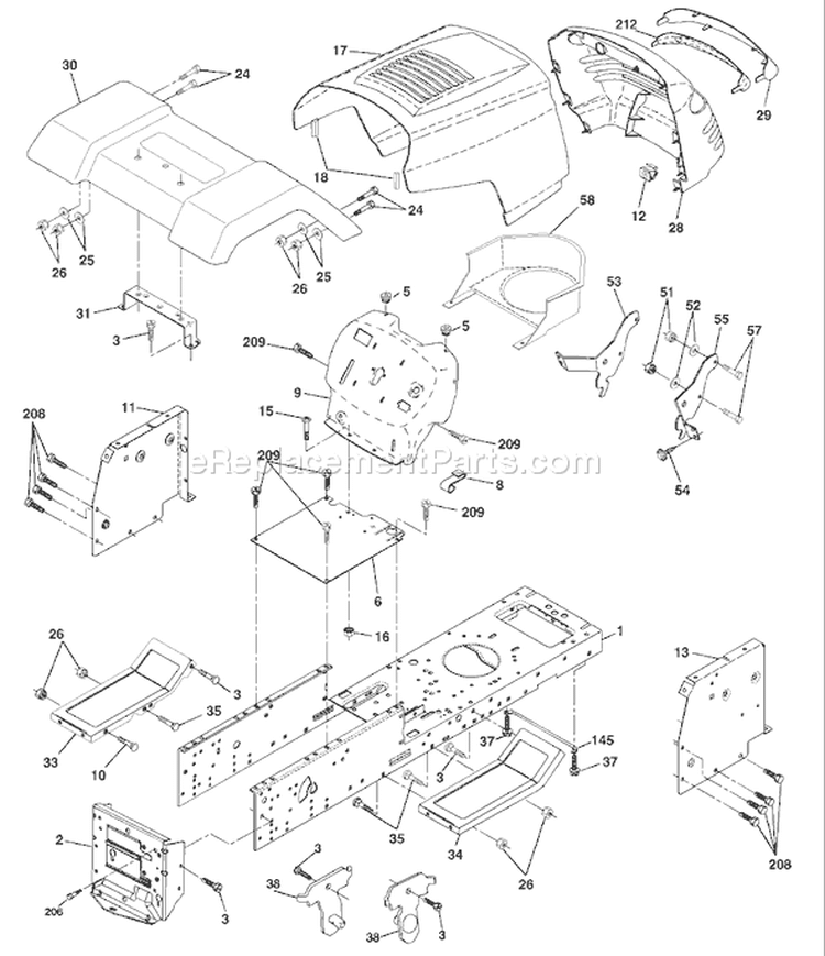 Page A Diagram and Parts List for LT1238A LT 1238 A 9545677024 -2000-10 Husqvarna Lawn Tractor