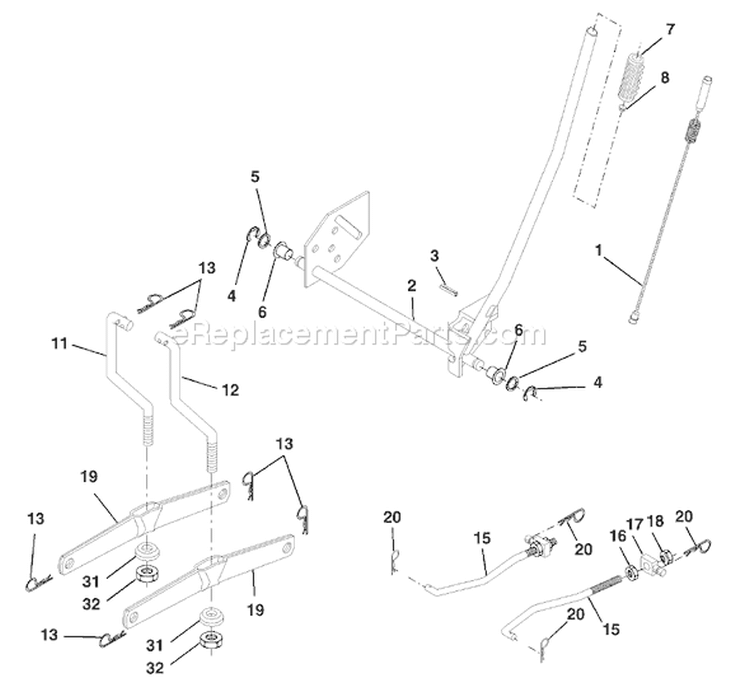 Page G Diagram and Parts List for LT1238A LT 1238 A 9545677024 -2000-10 Husqvarna Lawn Tractor