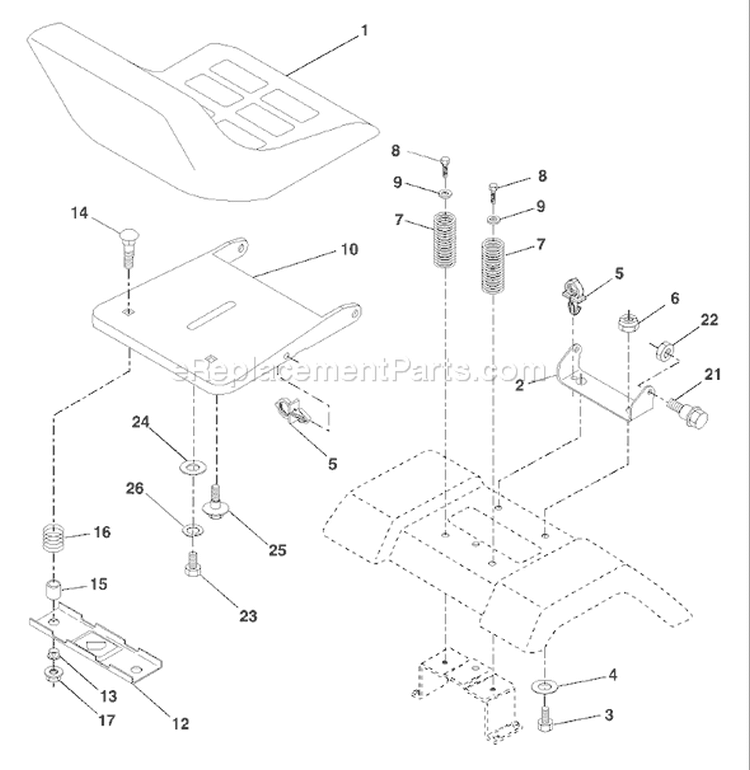 Page H Diagram and Parts List for LT1238A LT 1238 A 9545677024 -2000-10 Husqvarna Lawn Tractor
