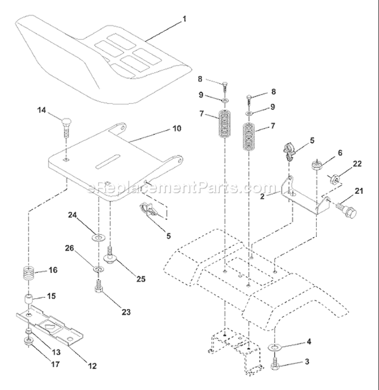 Page H Diagram and Parts List for LT1238B LT 1238 B 954567024 -2001-03 Husqvarna Lawn Tractor
