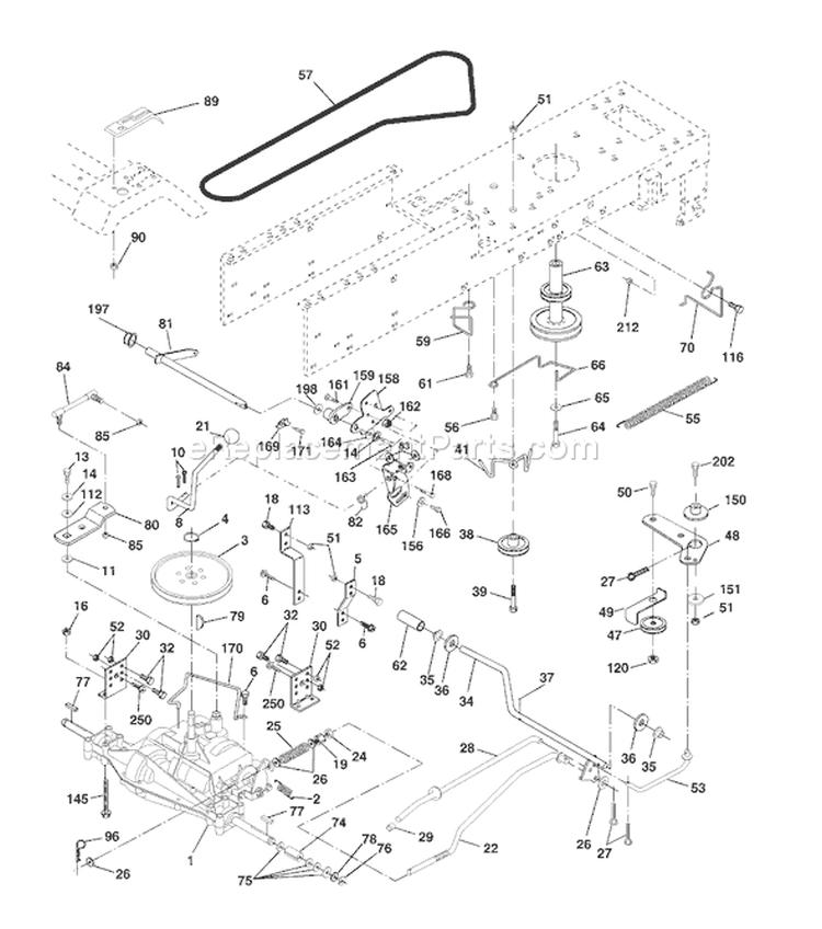 Page C Diagram and Parts List for LT1238C LT 1238 C 954567024 -2001-10 Husqvarna Lawn Tractor