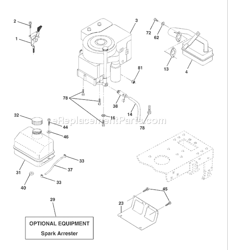 Page E Diagram and Parts List for LT1238C LT 1238 C 954567024 -2001-10 Husqvarna Lawn Tractor