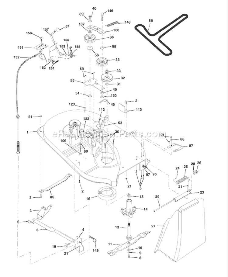 Page F Diagram and Parts List for LT1238C LT 1238 C 954567024 -2001-10 Husqvarna Lawn Tractor