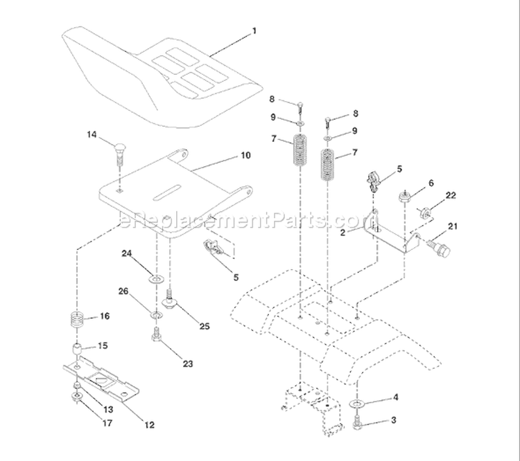Page H Diagram and Parts List for LT1238C LT 1238 C 954567024 -2001-10 Husqvarna Lawn Tractor