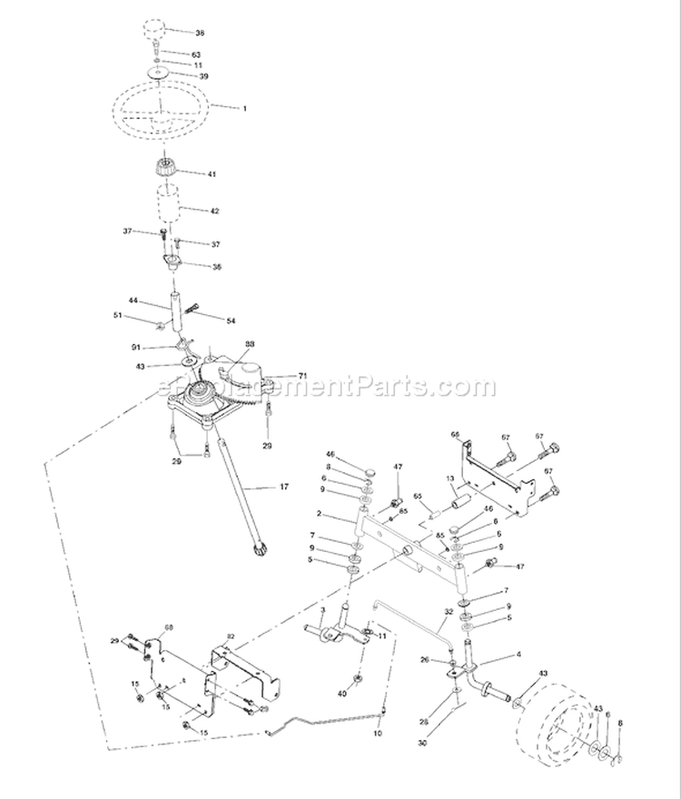 Page I Diagram and Parts List for LT1238C LT 1238 C 954567024 -2001-10 Husqvarna Lawn Tractor