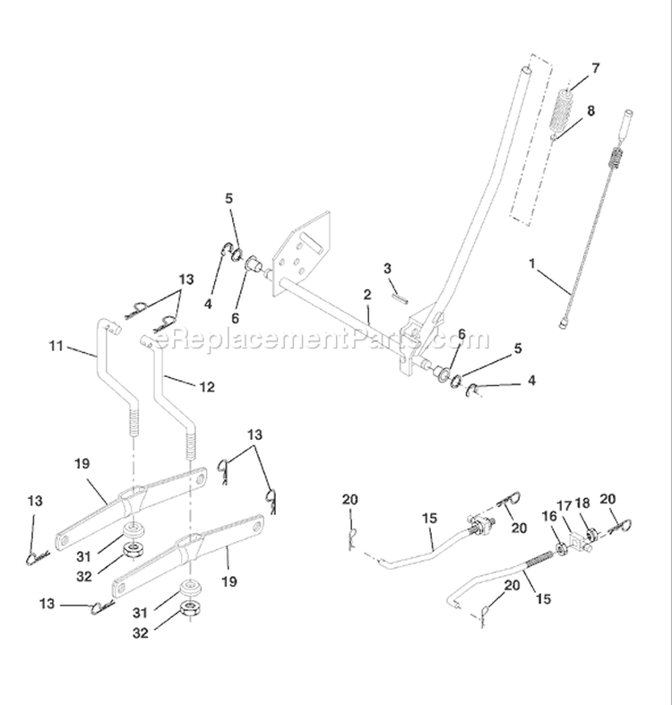Page G Diagram and Parts List for LT1238D LT 1238 D 954567024 -2002-02 Husqvarna Lawn Tractor