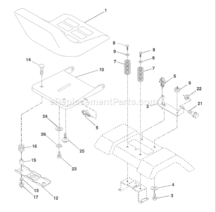 Page H Diagram and Parts List for LT1238D LT 1238 D 954567024 -2002-02 Husqvarna Lawn Tractor