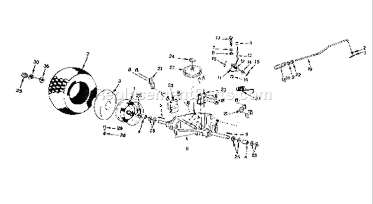Page K Diagram and Parts List for LT125 LT 125 H12538C -1991-06 Husqvarna Lawn Tractor