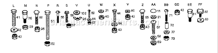 Page E Diagram and Parts List for LT125 LT 125 H12538C -1991-06 Husqvarna Lawn Tractor