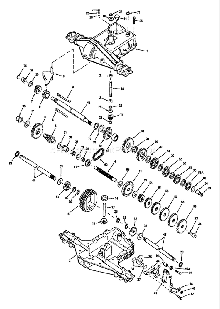 Page J Diagram and Parts List for LT125 LT 125 H12538D -954000332 -1991-10 Husqvarna Lawn Tractor