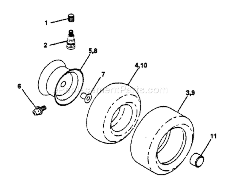 Page K Diagram and Parts List for LT125 LT 125 HC12542A -954000772 -1994-01 Husqvarna Lawn Tractor