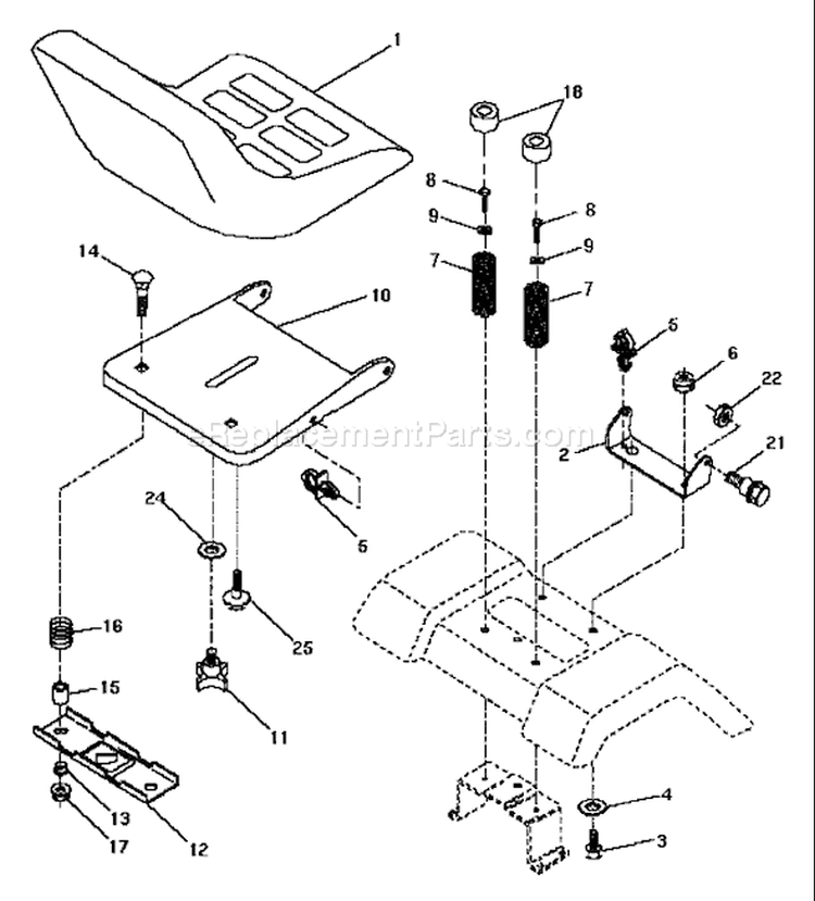 Page I Diagram and Parts List for LT125 LT 125 HC12542C -954002711 -1996-04 Husqvarna Lawn Tractor