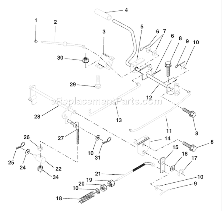 Page A Diagram and Parts List for LT125 LT 125 HE12536B -954170001 -1996-10 Husqvarna Lawn Tractor