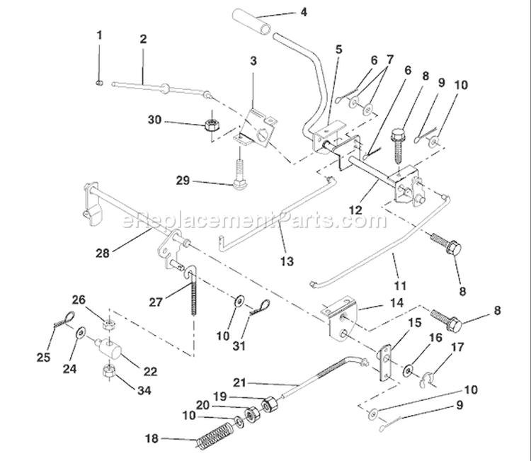 Page A Diagram and Parts List for LT125 LT 125 HE12536C -954170001 -1998-10 Husqvarna Lawn Tractor