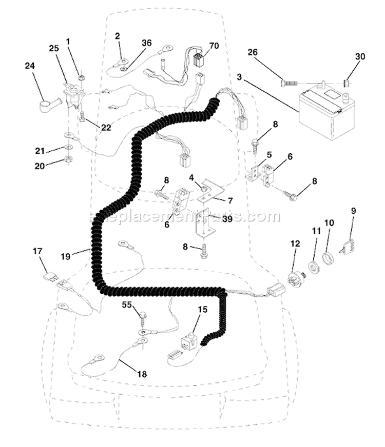 Page D Diagram and Parts List for LT125 LT 125 HE12536C -954170001 -1998-10 Husqvarna Lawn Tractor