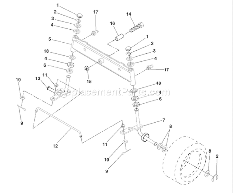 Page G Diagram and Parts List for LT125 LT 125 HE12536C -954170001 -1998-10 Husqvarna Lawn Tractor