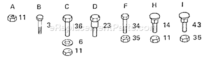 Page B Diagram and Parts List for LT125 LT 125 HVAE -1990-01 Husqvarna Lawn Tractor