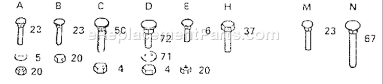 Page G Diagram and Parts List for LT125 LT 125 HVAE -1990-01 Husqvarna Lawn Tractor