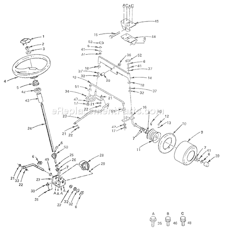 Page I Diagram and Parts List for LT125 LT 125 HVAE -1990-01 Husqvarna Lawn Tractor