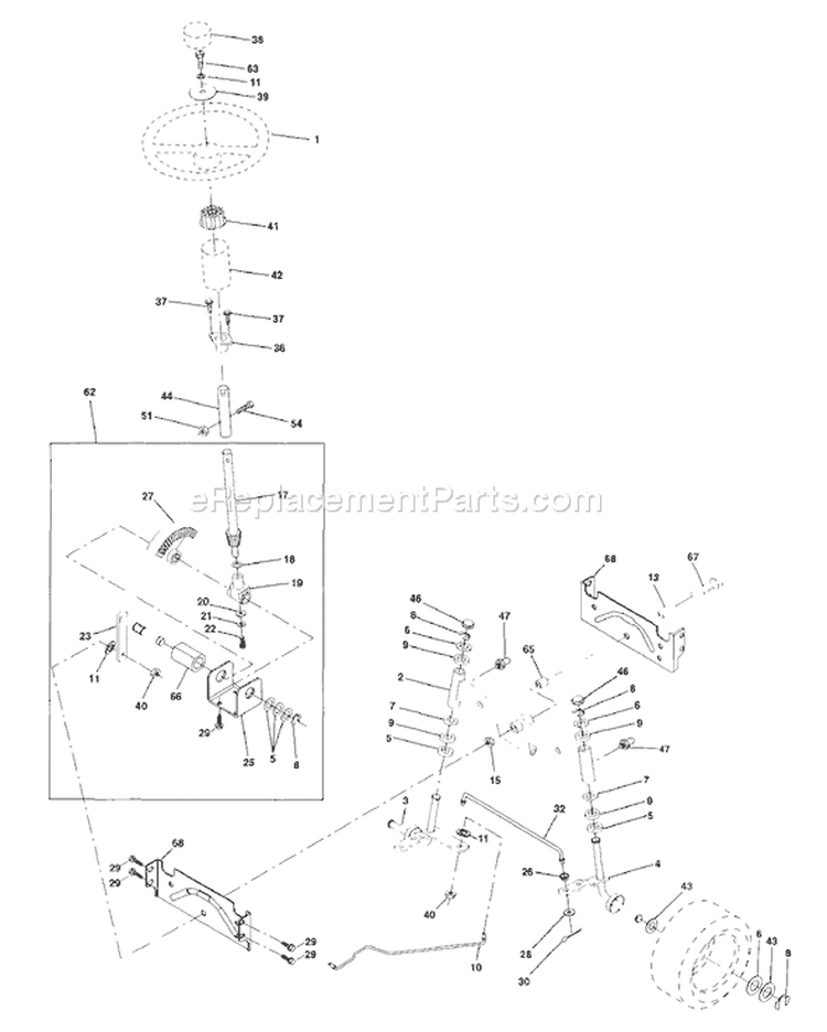 Page J Diagram and Parts List for LT130 LT 130 1997-12 Husqvarna Lawn Tractor